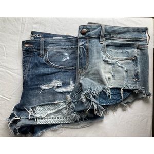 Two Pairs American Eagle Jean Shorts